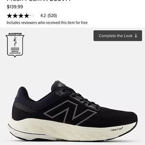 New Balance Black and White Running Shoes